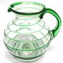 Emerald Green Spiral 120 oz Pitcher and 6 Drinking Glasses set